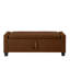 Banc de rangement avec repose-pieds 48 po en similicuir brun pour vestibule ou chambre à coucher-364551394