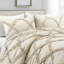 Ensemble d'édredon en microfibre 3 pièces Ruffle Diamond-1653307998-1653307999