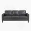 Chaise longue moderne en similicuir gris foncé-1248744327