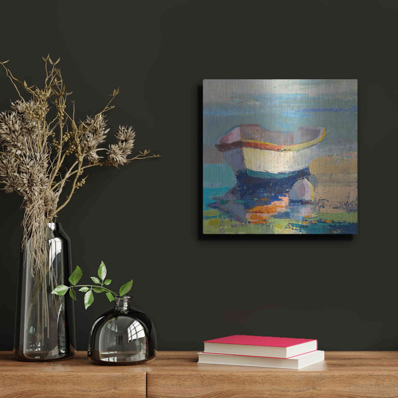 «Bottle Green Boat» par Beth Forst, H 12 po x l 12 po