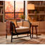 Seoul Black Wicker rattan chair with webbing-976635733