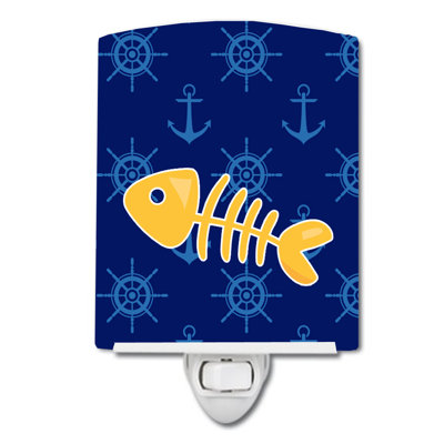Fish Bones Ceramic Night Light