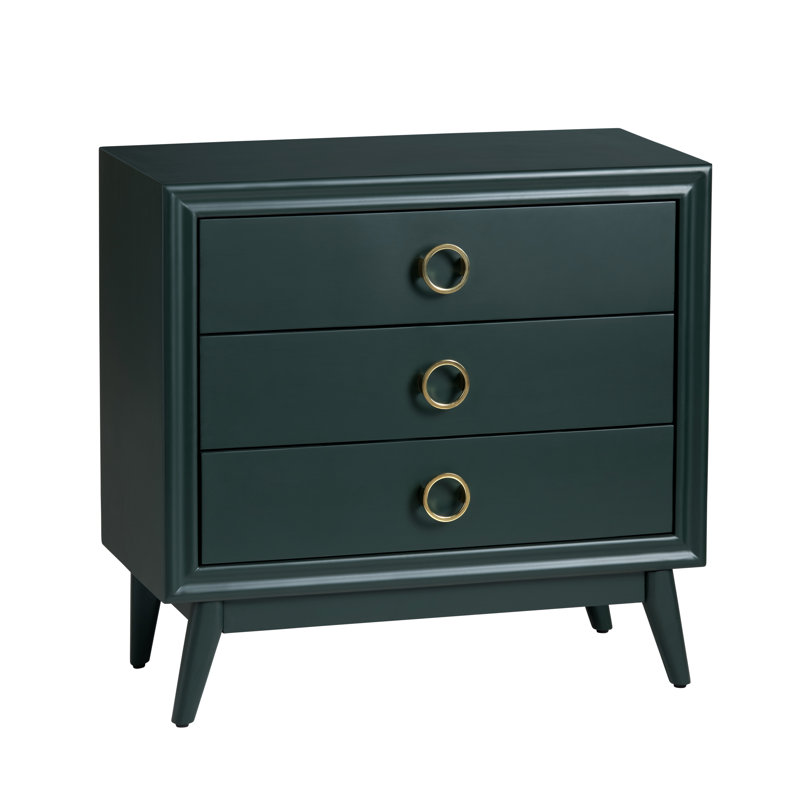 3 Drawer Accent Chest, Dark Green