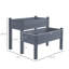 Lit de jardin carré en bois à 2 niveaux Outsunny - 34 x 34 x 28 po, gris