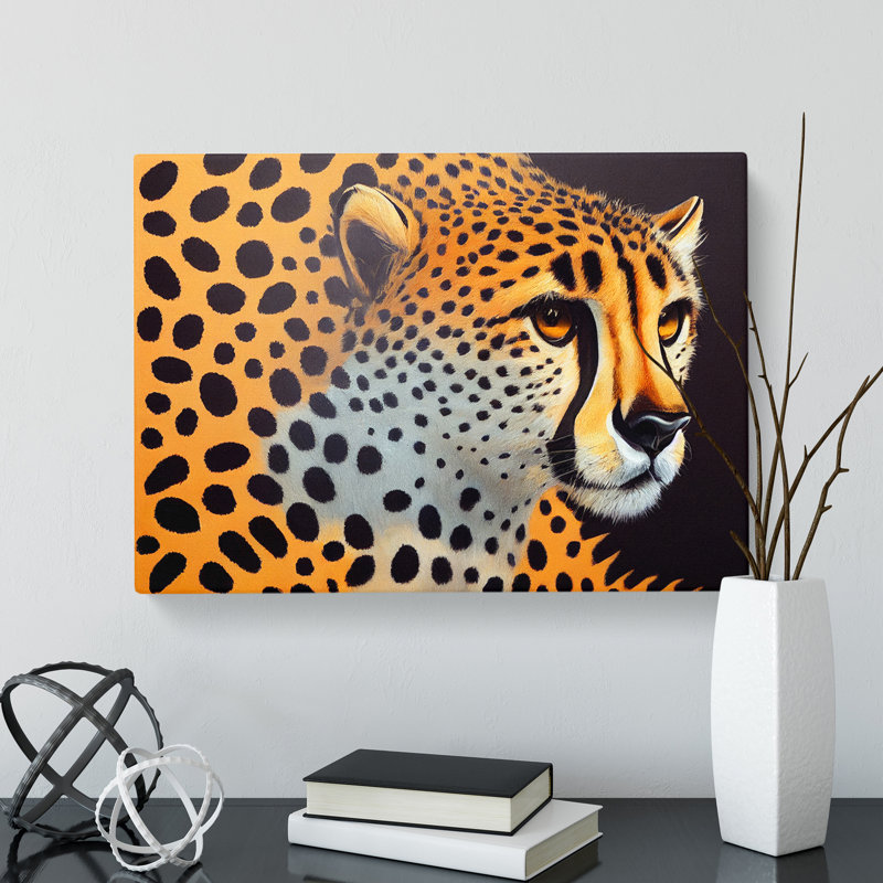 Explosive Cheetah - Wrapped Canvas Print, 50cm H x 76cm W x 3cm D