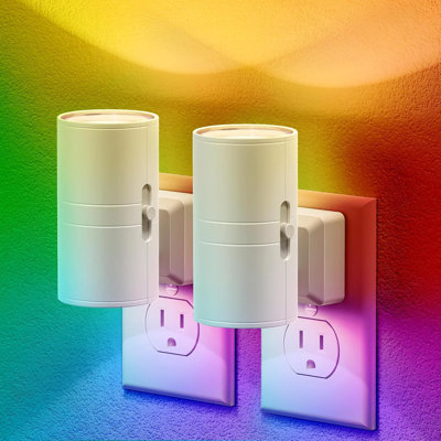 Night Light Automatic Night Lights Plug Into Wall 2 Pack Nightlights With Light Sensor 3000K Soft 0 100LM Dimmable Modern Nightlight For Kids Bedroom Hallway