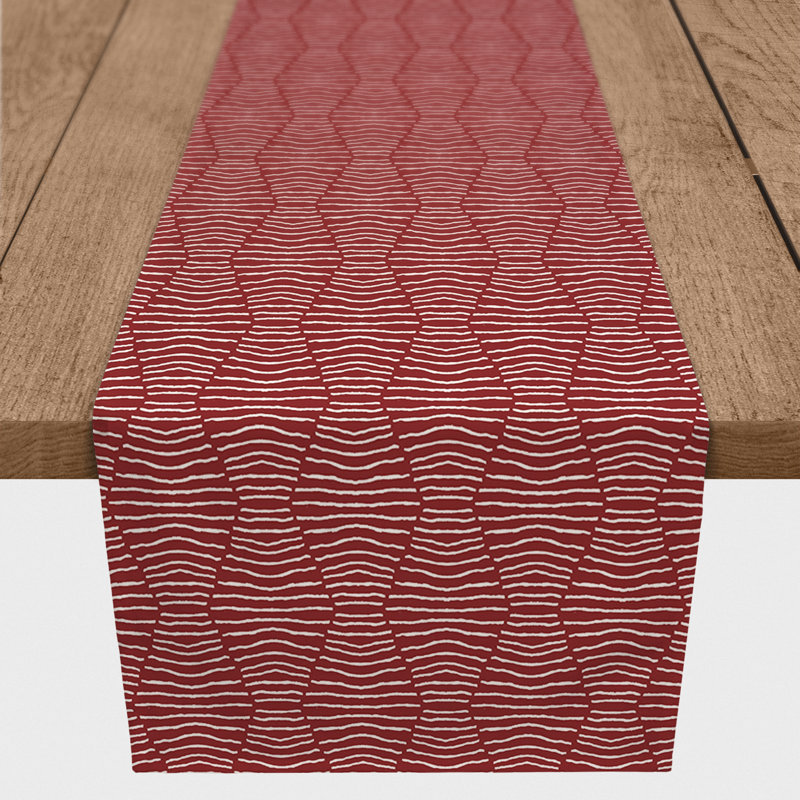 Chemin de table Forada, 90 po x 16 po, Rouge