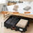 Under Bed Storage Organizer With Wheels And Clear Lid, Heavy-Duty Rolling Storage Container With Visible Window For Clothes, Bedding, And Seasonal Items, 2-Pack
