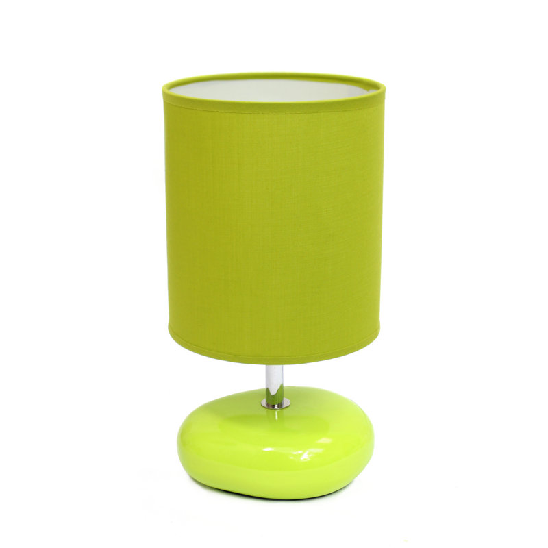 Dossena Ceramic Table Lamp, Green, 7.68" H x 6.3" W x 6.3" D
