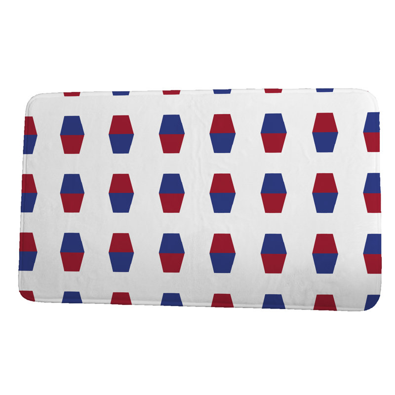 Tapis de bain Lengby, l 24 po x L 17 po, Rouge
