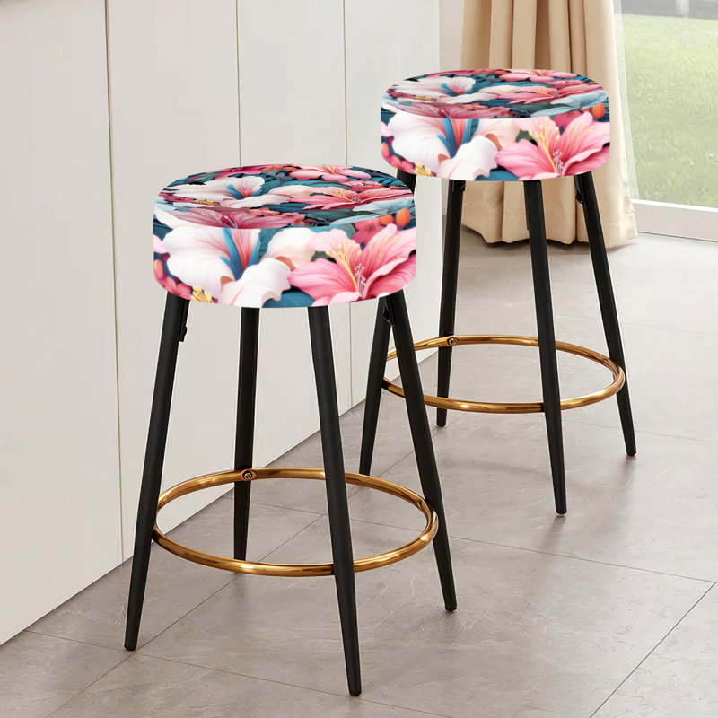 Tropical Mirage - motif tropical - ensemble de 2 tabourets de bar tropicaux