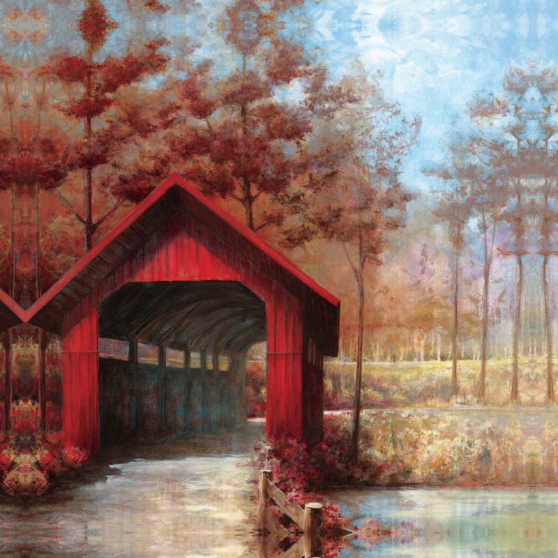 Covered Bridge - Wrapped Canvas Print, 91cm H x 91cm W