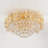 Jaygo 23.5 inch 6 Light Gold Modern Crystal Flush Mount Lighting