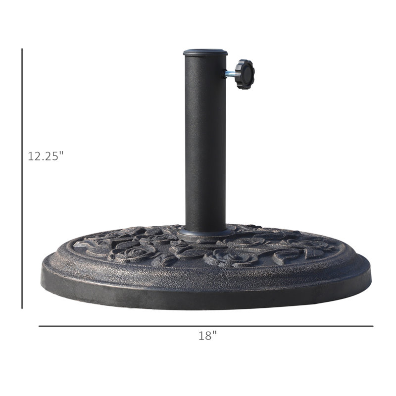 Porte-parasol rond en résine