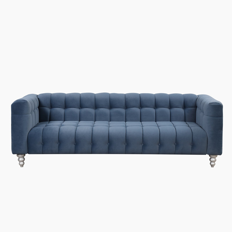 Canapé rembourré 89 po Goosby, Polyester bleu