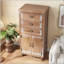 Armoire de rangement rustique en bois avec porte découpée décorative - H 50,79 po-1246535544