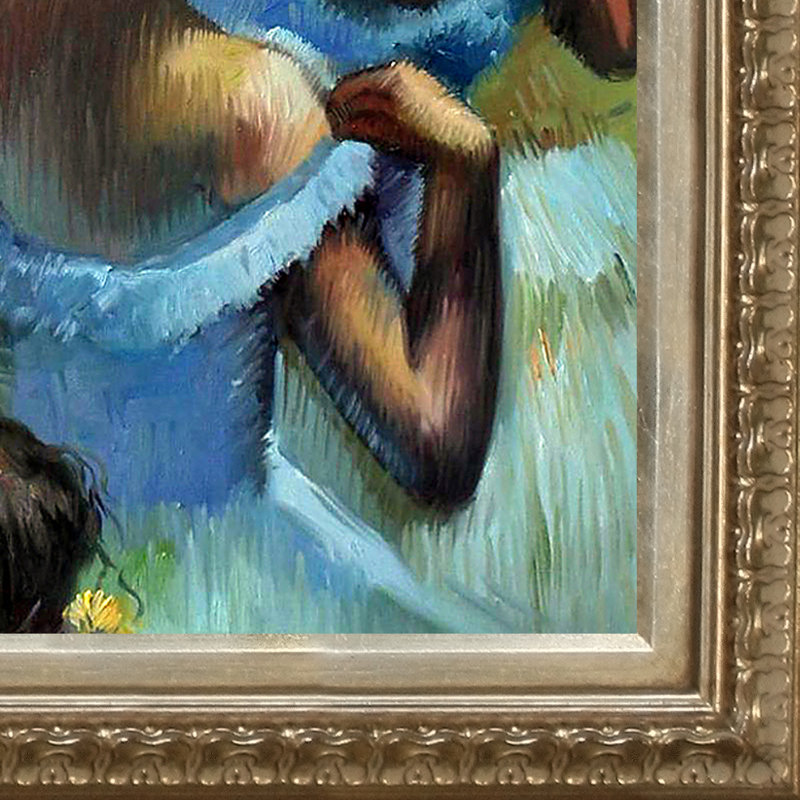 «Blue Dancers» par Degas, peinture encadrée, H 30 po x l 26 po x P 2 po, Or