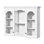 Armoire de salle de bain murale, 2 portes, peu encombrante, finition blanche, tablettes intérieures réglables, blanc, tablette pour fournitures
