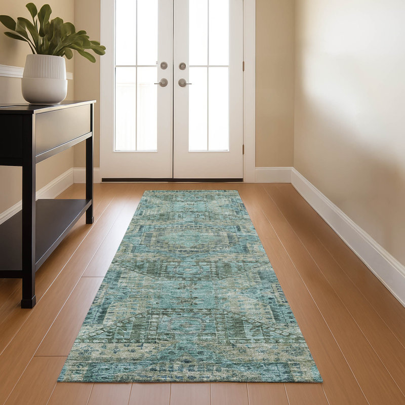 Premium Machine Washable Alaina AMF1929 Global Rug, Runner 2'3" x 7'6"