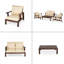 Ensemble de conversation 4 pièces pour 4 personnes avec ensemble de conversation pour 4 personnes avec coussins et table basse-176183272