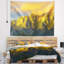 Tapisserie paysage montagnes vertes-28502045