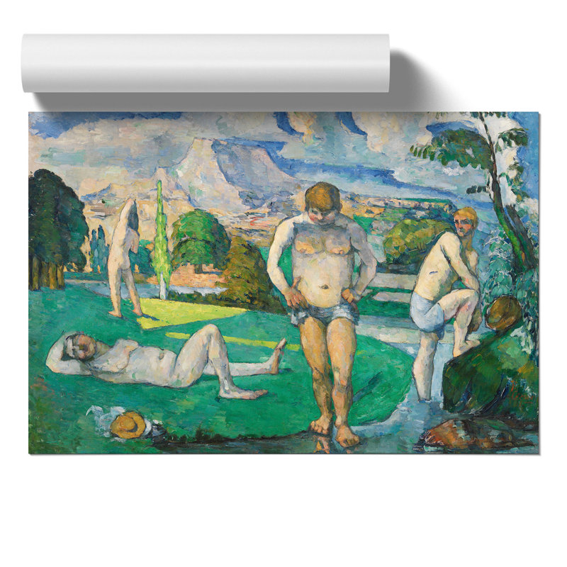 Bathers by Paul Cezanne - Frameless Print, 21cm H x 30cm W x 0.1cm D