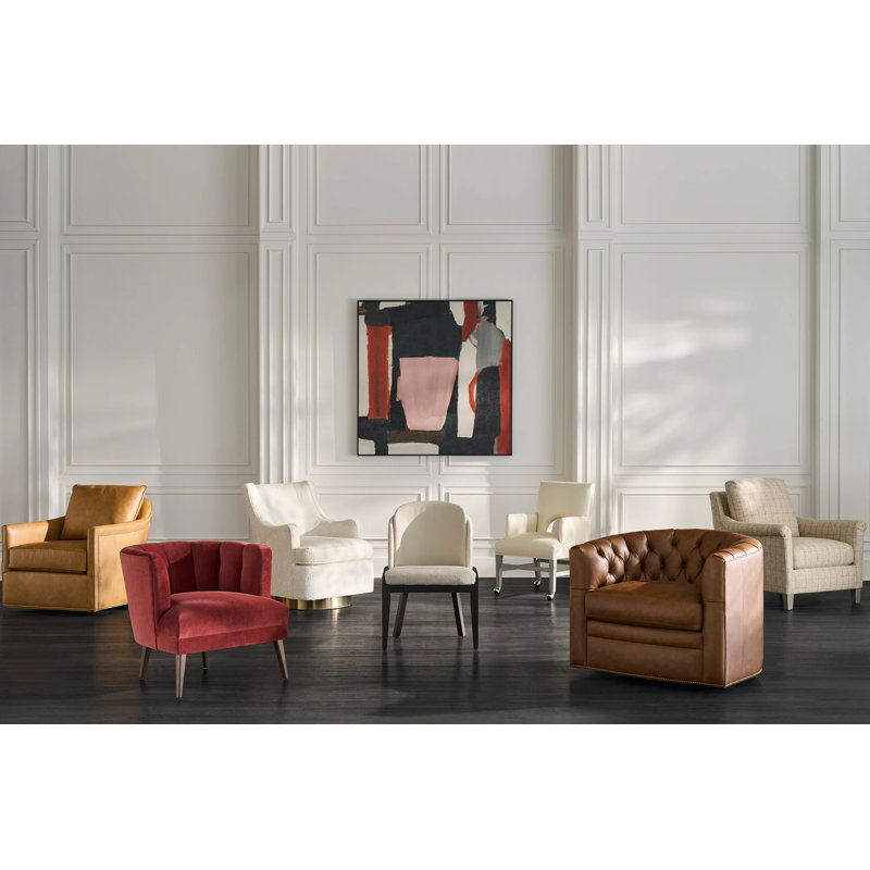 Leather Swivel Armchair 1130 Pottery