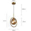 E27 cercle cuivre or ambre verre nordique moderne lampe suspendue lampe de cuisine lampe de salle à manger lampe suspendue salon