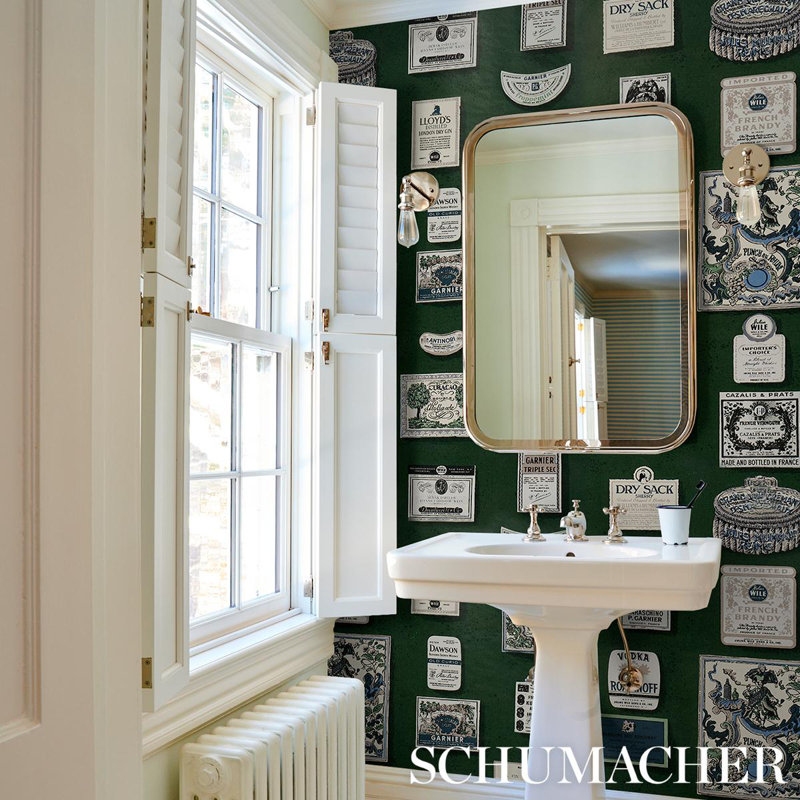 Schumacher x Backdrop Salud Wallpaper, Rosemary