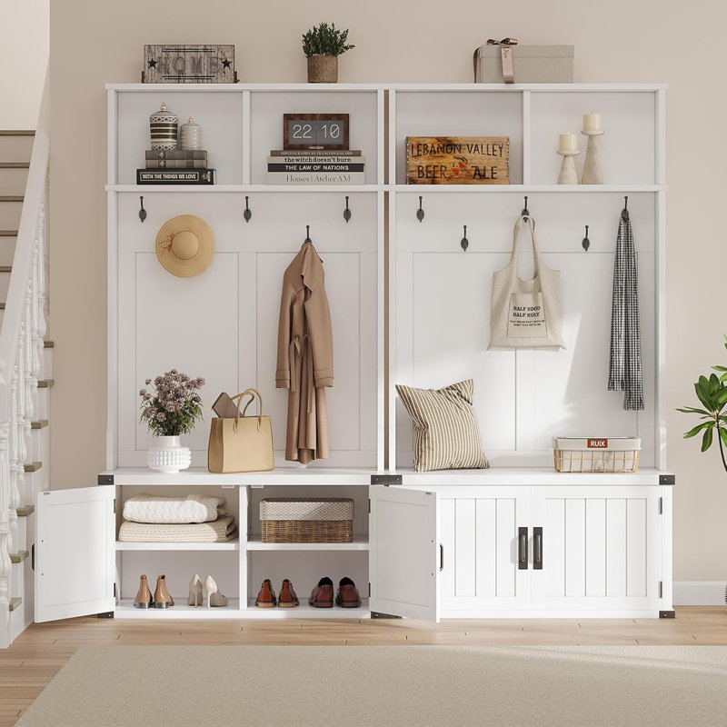 Hall Tree with Bench and Shoe Storage