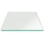 Plateau de table en verre trempé transparent à bords biseautés carrés de 24 pouces d'épaisseur de 1/2 pouce pour les tables de salle à manger, de café ou d'appoint de Fab Glass and Mirror-102239195