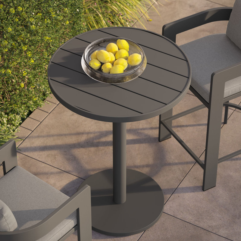 Table de bar ronde en aluminium Belwood