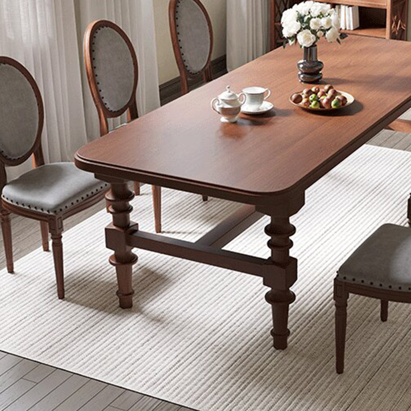 Table de salle à manger créative vintage en bois de frêne, H 29,53 po x L 78,74 po x l 35,43 po