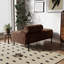Causeuse rembourrée, banc moderne de style Mid-Century avec dossier réglable et pieds en métal-675363574