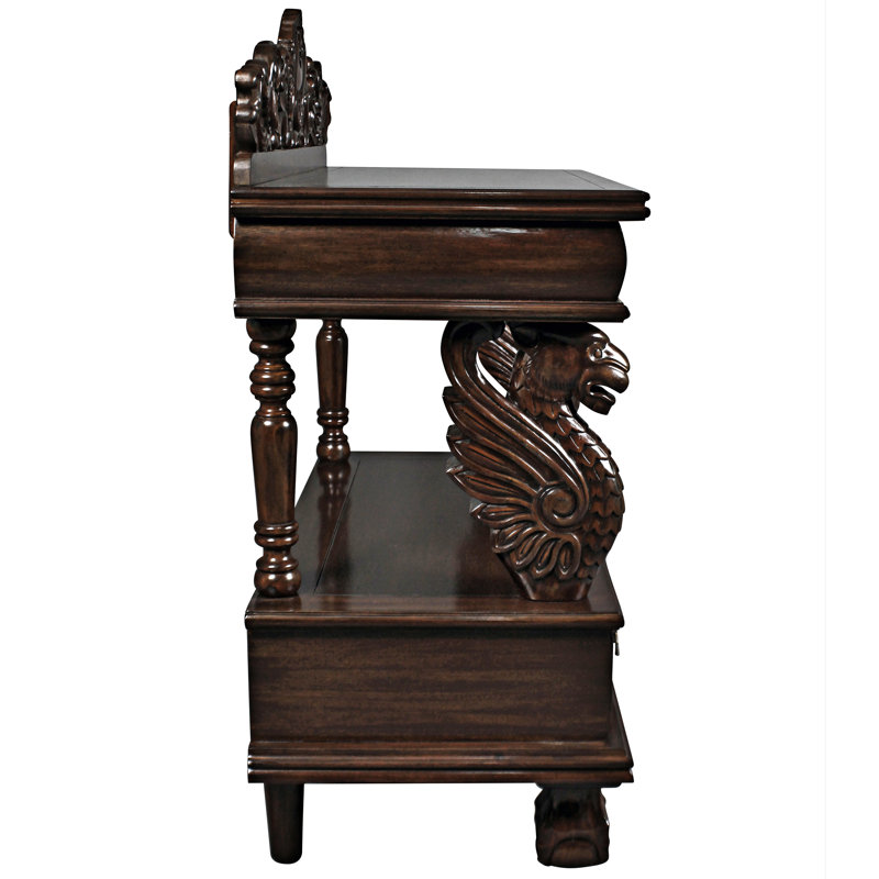 Lord Raffles Gothic Revival Mahogany Sideboard with Winged Lions