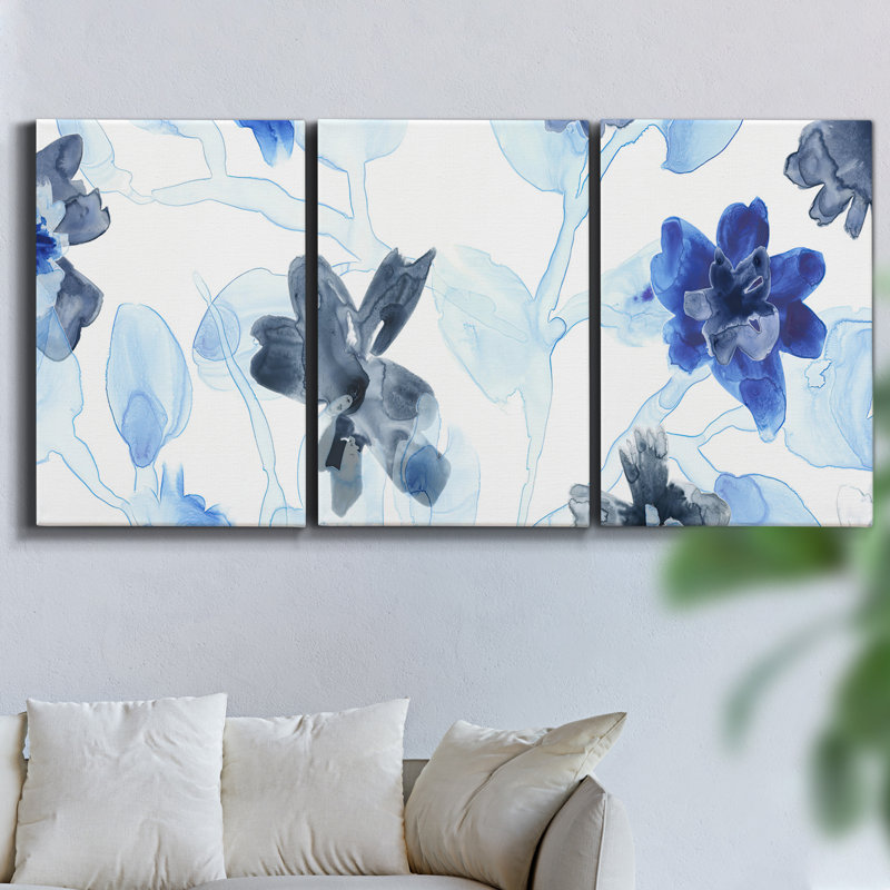 Bateaux dans le port de Honfleur, 1866, reproduction sur toile 3 pièces, H 36 po x l 72 po x P 2 po