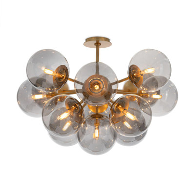 Shine Glass Semi Flush Mount