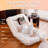67" Linen Adjustable Single Sofa Chair Ergonomic Floor Seating With Cotton Fill Lounge Couch For Reading Gaming Napping, Floor Chaise For Living Room Bedroom Balcony, Off-white