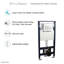 Système de support de réservoir de toilette encastré Fantome 2 x 6