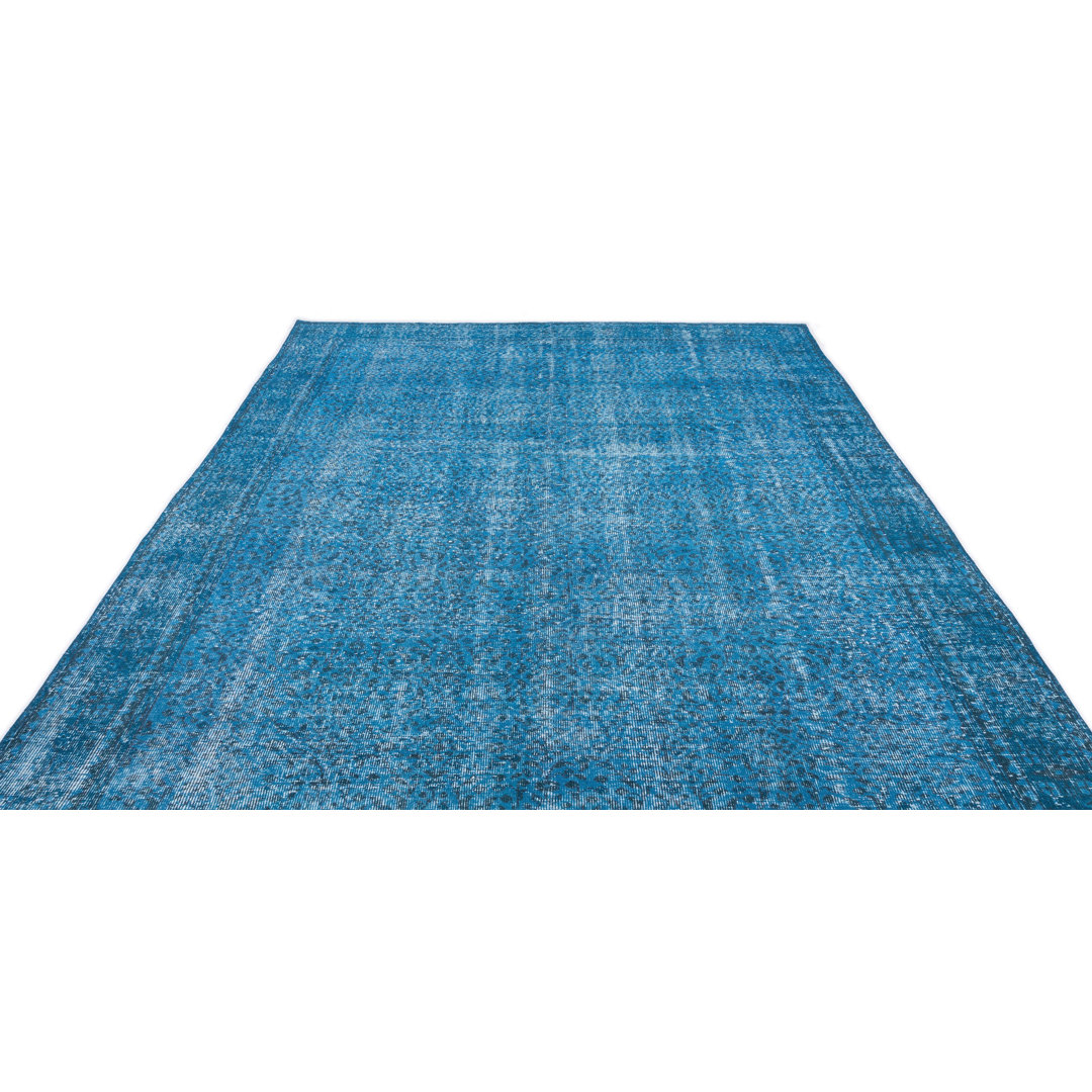 Atina Turquoise Vintage Wool Handmade Area Rug