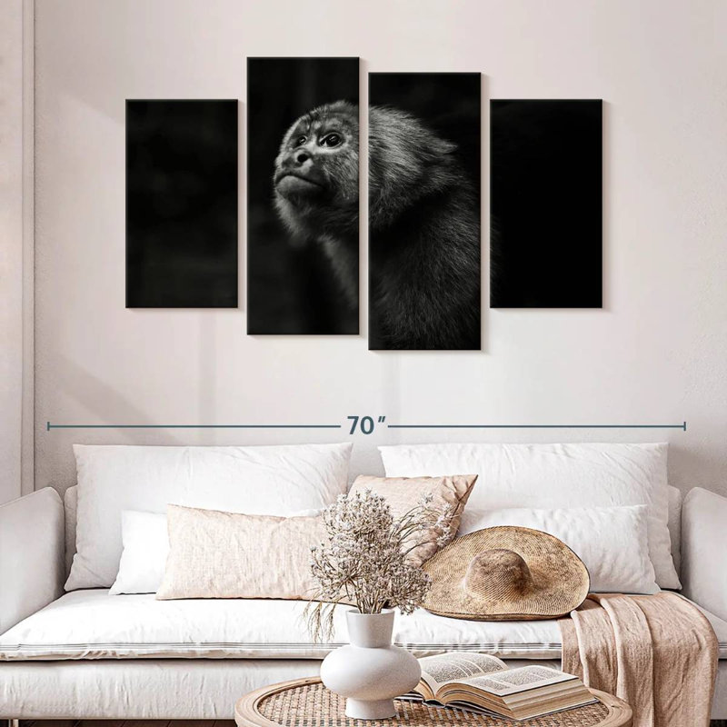 Brampt Capuchin Monkey, 32'' H x 52'' W