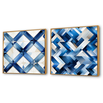 Crol - Abstract Shapes Square Collage Set Of 2