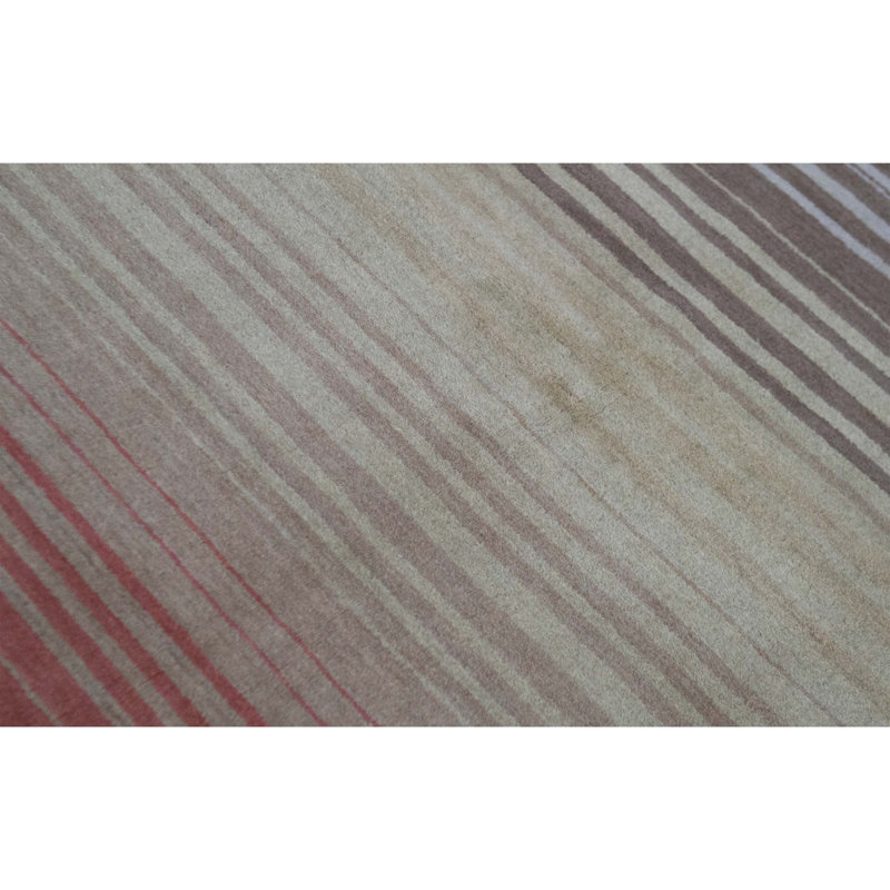 Gabbeh Wool Striped Area Rug, Rectangle 9'11" x 13'9"