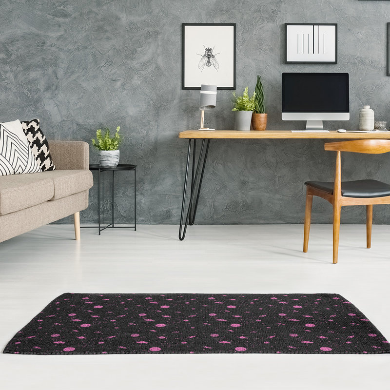 Tapis extérieur noir/rose area, Rectangle 3 pi x 5 pi