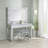 Light Grey Upholstered Square Vanity Stool-1296107250