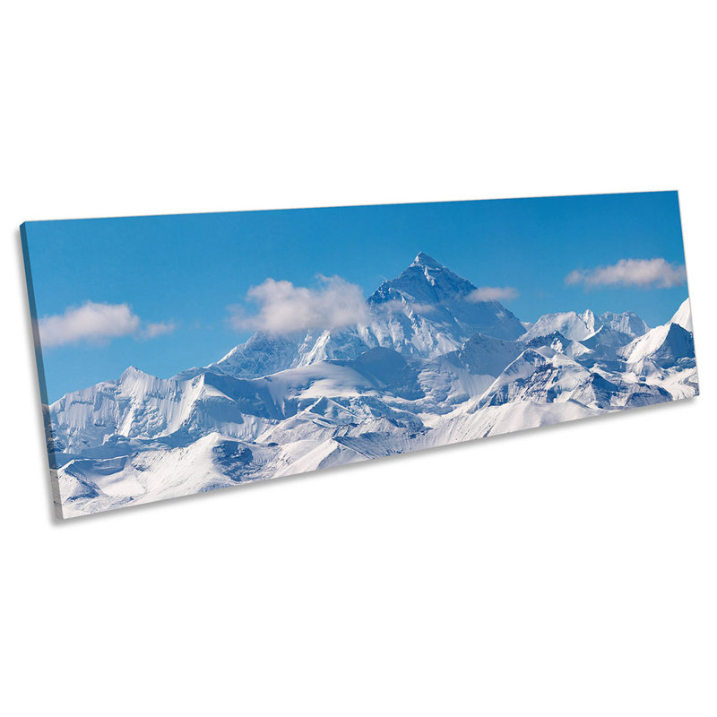 Mount Everest Mountains - Wrapped Canvas Panoramic Art Prints, 30.48cm H x 91.44cm W