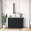 Meuble-lavabo simple 48 po avec plateau en quartz blanc Busan-720865050