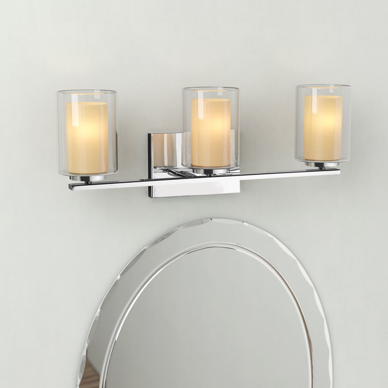Éclairage pour salle de bain 3 lumières à intensité variable Arie, Chrome