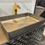 Luxury Rectangle Bathroom Vessel Sink In Bronze
