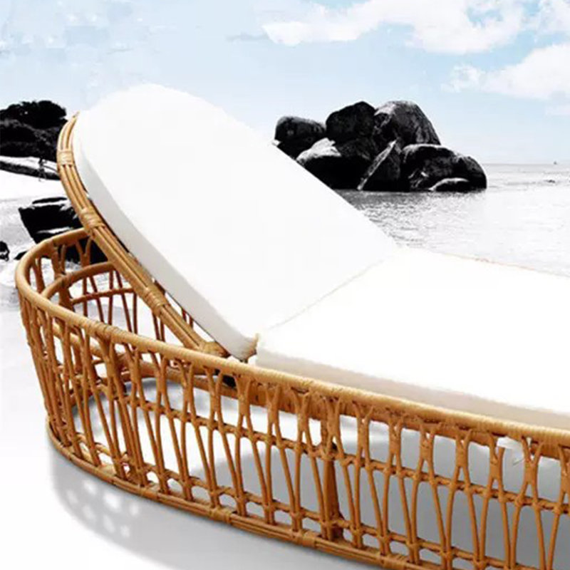 Chaise de plage d'extérieur inclinable pour l'extérieur